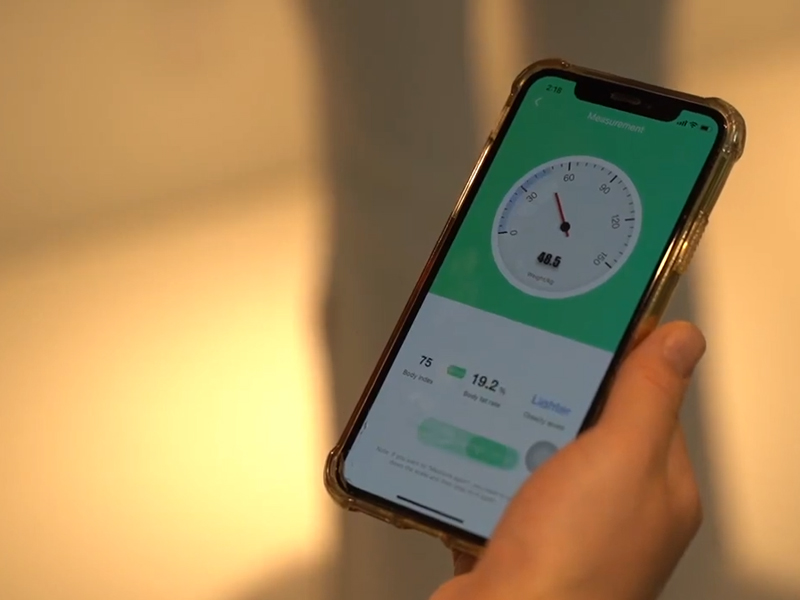 H1 Smart Body Fat Scale Testing with App Display